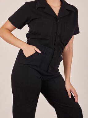 Big Bud Press Black Short Sleeve Jumpsuit